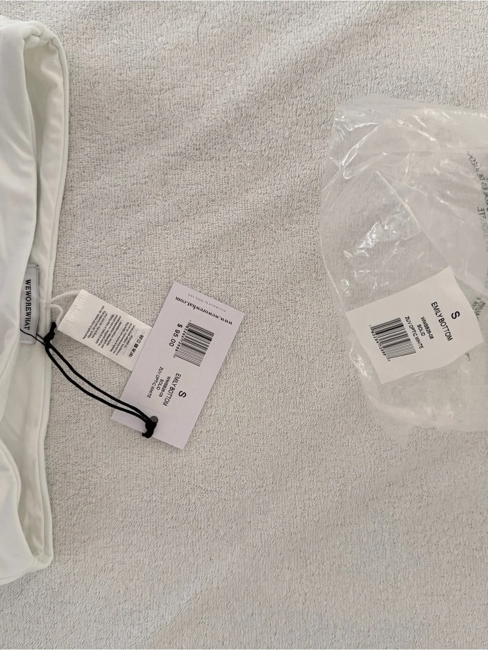 NWT- Weworewhat Optic White Emily  Bikini bottom- S